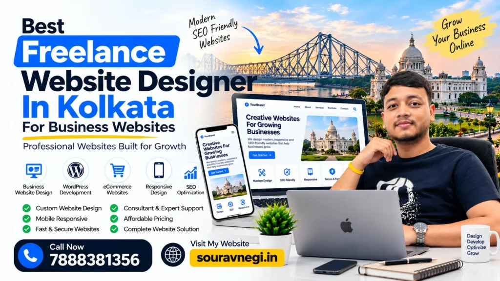Sourav Negi, freelance website designer for business websites in Kolkata, offering responsive and SEO-friendly website design.