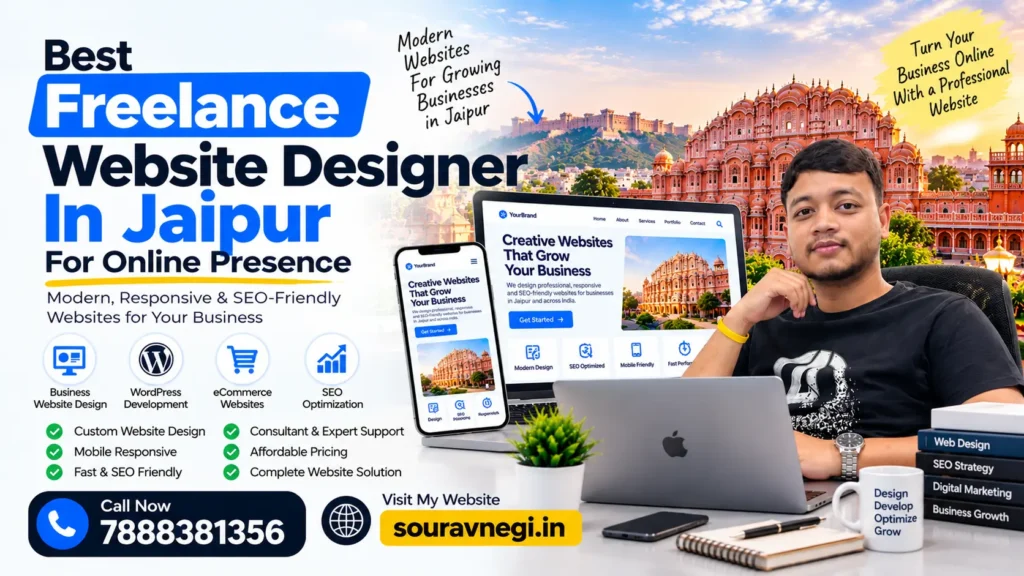 Sourav Negi, freelance website designer in Jaipur, offering professional business websites, WordPress development and SEO-friendly website solutions.